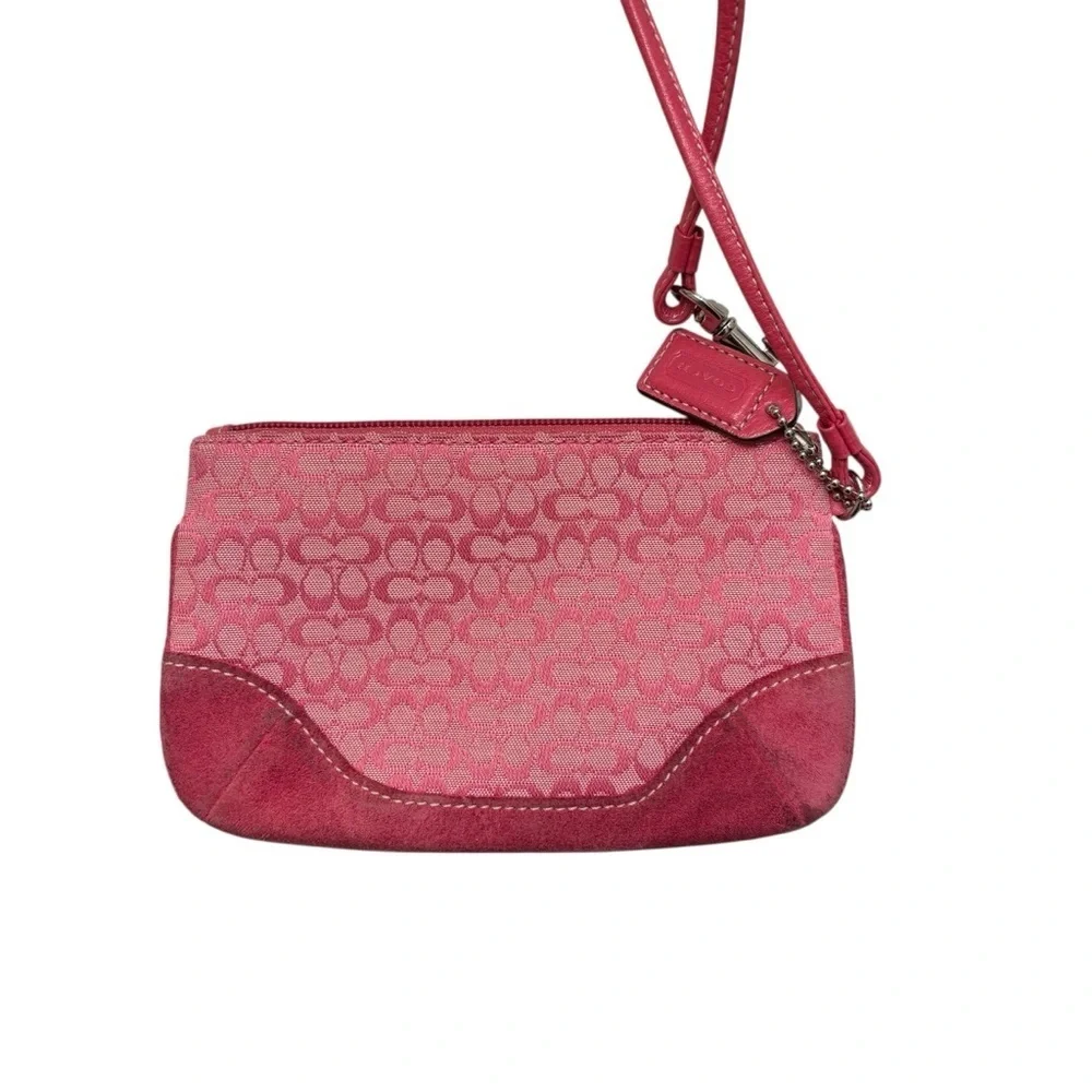 Coach vintage y2k signature soho pink wristlet wallet clutch bag
